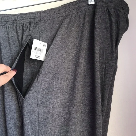 New Alfani Sleep Pajama Pants Men's size XXL Charcoal Gray w/Pockets Drawstring - Picture 7 of 16